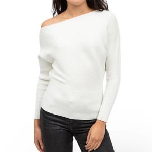 n:PHILANTHROPY White Off-the-Shoulder Sweater